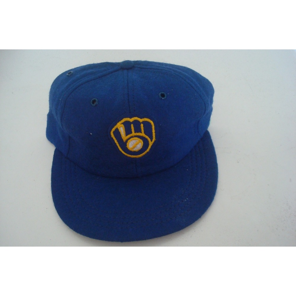 MILWAUKEE BREWERS 70S FITTED LG BEACH GOLF DEADSTOCK HAT CAP VINTAGE H3